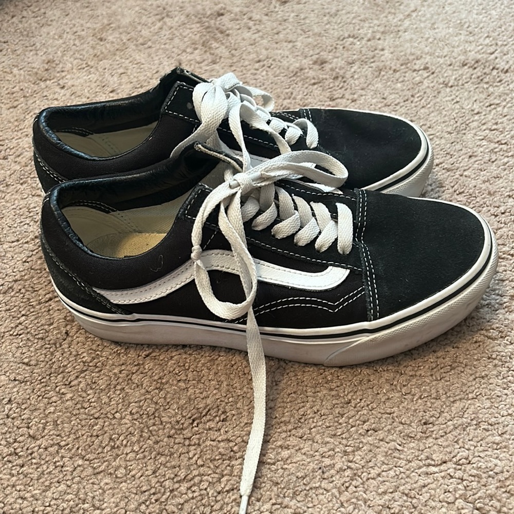 Black Platform Vans - image 1